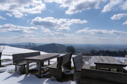 Biergarten im Winter