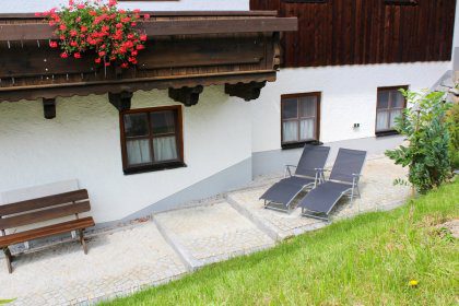 Terrasse der Ferienwohnung