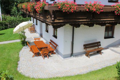 Terrasse der Ferienwohnung